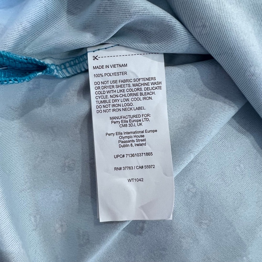 PGA TOUR COURSE ESSENTIALS Men's Golf Polo Shirt Size Large Teal Blue Patterned - Picture 11 of 15
